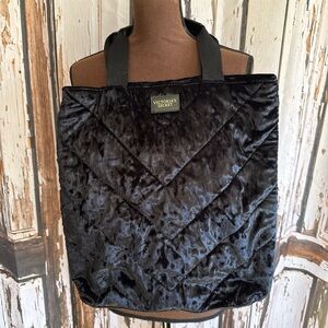 Victoria's Secret Black Velvet Tote